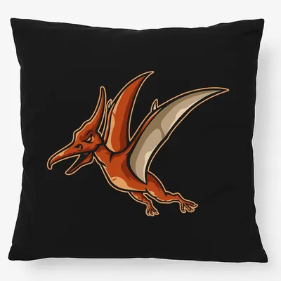 Produktbild von Huuraa Kissen Pteranodon Dinosaurier 40x40cm mit Füllung Black Baumwolle Dekokissen Geschenkidee