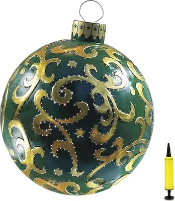 Produktbild von Riesen Aufblasbare Weihnachtskugel Dekoriert PVC 58 cm 236 Zoll - Aufblasbare Weihnachtskugel Dekorationen für Außen und Zuhause