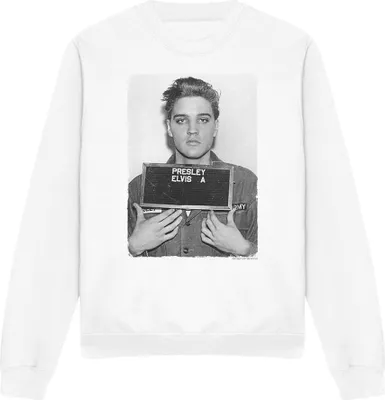 Produktbild von Elvis Presley - "Army Mug Shot" Sweatshirt für Herren/Damen Uni TV32356 (XL) (Weiß)
