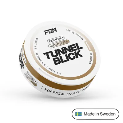 Produktbild von FGN TUNNELBLICK – Koffein Energy Pouches, Geschmack:EXTREME Iced Coffee