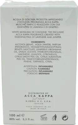 Image de Acca Kappa Muschio Bianco Acqua di Colonia 100 ml