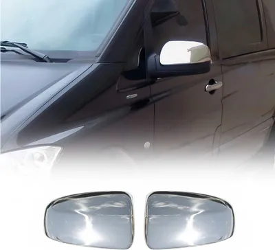 Image de Coques de Rétroviseurs pour Mercedes Vito W639 2010-2014 en ABS Argent