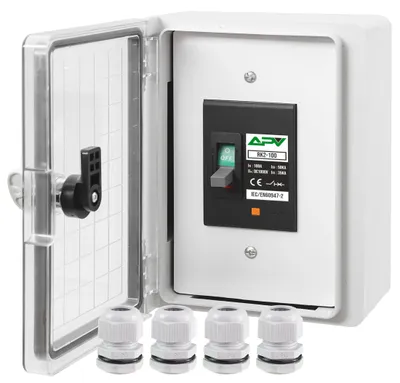 Produktbild von MCCB DC Leitungsschutzschalter 100A / 1000V DC 2Polig mit Gehäuse ABS