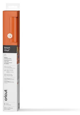 Zdjęcie produktu dla Cricut Smart Vinyl, Na stałe, Pomarańczowy, Winyl, Matowy, Wewnętrzna, 0,9 mm