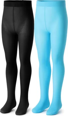 Produktbild von Bellivalini Kinder Strumpfhose Mikrofaser 2 Pack 40 DEN BLVFI1008 (Schwarz/Türkis (2Pack), 92-98)