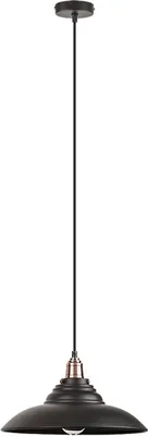 Immagine prodotto di Elegante lampada a sospensione in nero opaco E27 fino a 60 watt 230V luce a sospensione in metallo per sala da pranzo cucina lampada a sospensione lampada da interno