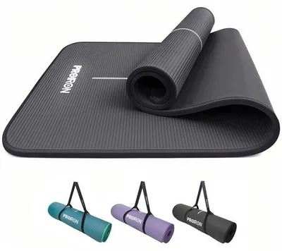 Productafbeelding van Pilates mat Oefening yogamat Extra dikke schuimmat Gym Fitness matten voor Workout Home Gym Outdoor gebruik met draagriem