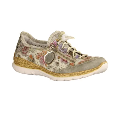 Produktbild von Rieker Damen Slipper Grau/Mehrfarbig