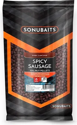 Produktbild von Sonubaits Spicy Sausage Halibut Pellets - 6mm