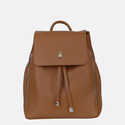Productafbeelding van ESTER - Leerrugzak in bruinbeige kleur