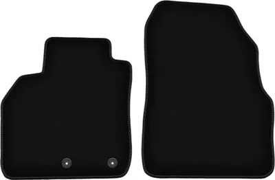 Image de Wielganizator Tapis avant de sol velours sur-mesure pour Renault Scenic II (2003-2009, monospace) noir, jeu 2 pièces, fixations