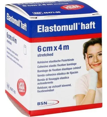 Productafbeelding van BSN medical Elastomull, zelfklevend, katoen, polyamide, viscose, wit, 1 stuk, 4000 mm, 60 mm