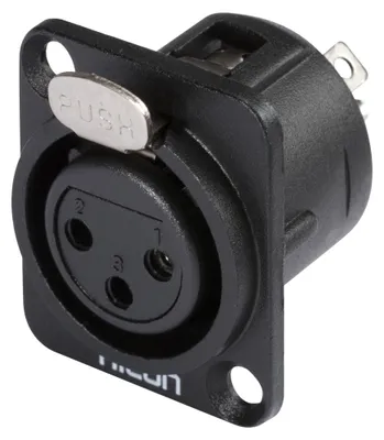 Produktbild von HICON XLR Einbaukupplung 3pol HI-X3DF-G