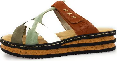 Productafbeelding van Rieker Peston Damenschuhe Hausschuhe Pantolette Mehrfarbig Freizeit