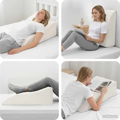 Produktbild von "Schlussverkauf" moderne Beinkissen - für jedes Schlafzimmer - Weiß 68x40x21,5 cm  C17343