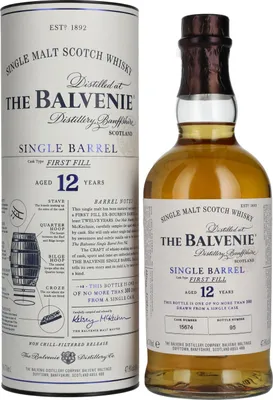 Image de The Balvenie 12 Years Old Single Barrel First Fill 47,8% Vol. 0,7l en boîte cadeau