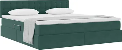 Produktbild von "Winter Sale" Aufbewahrungsbett mit Matratze Dunkelgrün 160 x 200cm Samt - clorisNeu922915 - Klassische BettenJugendbett Tagesbett