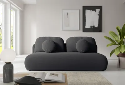 Produktbild von Schlafsofa Tovo hellanthrazit mit Schlaffunktion Bettkasten 206 cm Couch 206x140 Stoff NEVE Modern