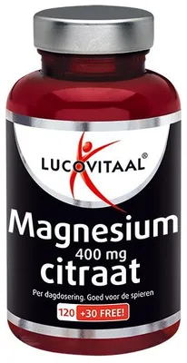 Image de Complément alimentaire Lucovitaal au citrate de magnésium 400 mg - 150 comprimés