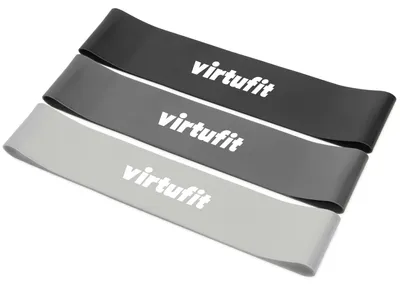 Image de VirtuFit Mini Bands Set Bandes de résistance Bandes de fitness 3 pièces Gris