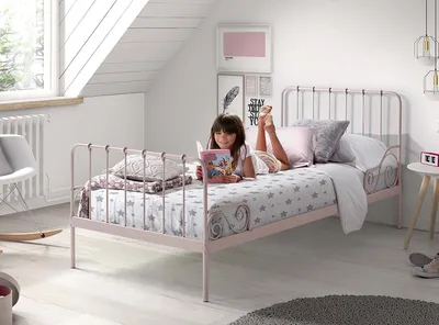Produktbild von Vipack Metallbett Alice Liegefläche 90 x 200 cm rosa