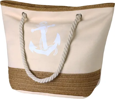 Immagine prodotto di Borsa da spiaggia in tela, grande borsa a tracolla, ideale per la spiaggia, le vacanze e lo shopping
