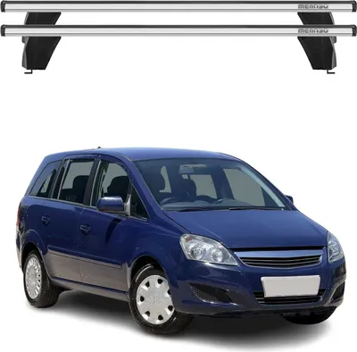 Produktbild von Menabo Dachträger Grundtäger für Opel Zafira B 2008-2011 FL 75kg Alu Silber 2tlg