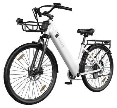 Immagine prodotto di Pixar C1 PRO E-Bike - Motore 250W Batteria 36V18AH 28x1.95 Freni Idraulici - Bianco