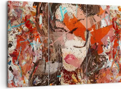 Produktbild von Bild auf Leinwand - Leinwandbild - Abstraktion modern - 105x70cm - Wand Bild - Wanddeko - Leinwanddruck - Bilder - Kunstdruck - Wanddekoration - Leinwand bilder - Wandkunst - CE105x70-3464