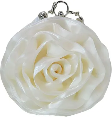 Immagine prodotto di Elegante pochette in tessuto satinato con motivi floreali, ideale per serate e feste