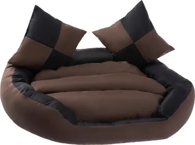 Obrázek produktu pro Petstuff Pelíšek pro psa, černý / hnědý, 110 x 80 x 23cm