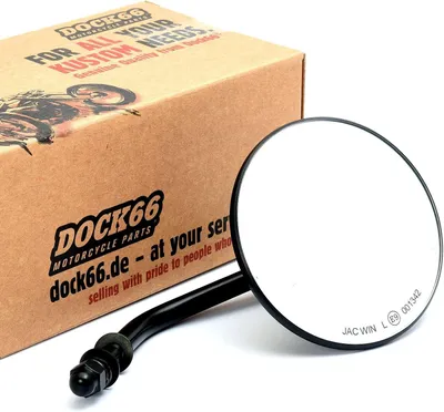 Produktbild von Runder Spiegel, 4", schwarz, mit E-Zulassung für Harley-Davidson®