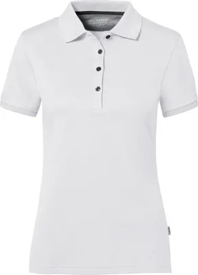 Produktbild von HAKRO Poloshirt Baumwolle-Tec Damen #214 Gr. L weiß