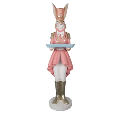 Produktbild von Clayre & Eef Figur Kaninchen 124 cm Braun Rosa Keramikmaterial