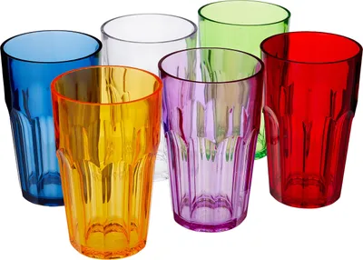 Produktbild von Guzzini - Happy Hour, Set aus 6 Hohe Trinkgläser - Ø8 x h12 cm - Kapazität: 420