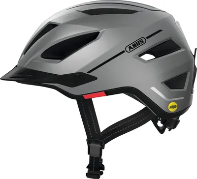 Produktbild von ABUS Stadthelm Pedelec 2.0 MIPS - Fahrradhelm mit Rücklicht, chirm, Regenhaube und MIPS-Aufprallschutz - für Damen und Herren - Silber Matt, Größe M (52-57 cm)