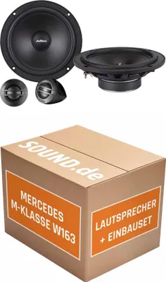 Produktbild von Lautsprecher Boxen Einbaupaket vorne Axton ATC165S passend für Mercedes M-Klasse W163 | 2x Tief-Mitteltöner 2x Hochtöner 2x Frequenzweiche