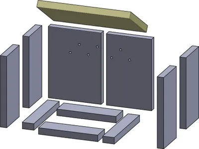 Produktbild von Heizgasumlenkplatte 360x204x25mm (Vermiculite) passend für Aduro **