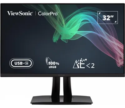 Image de Écran ViewSonic 32", IPS, 4K Ultra HD, 60Hz, 5ms, HDMI, DisplayPort, VP3256-4K