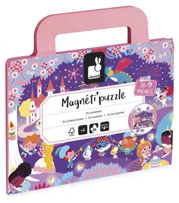Produktbild von Janod Janod Magnetipuzzel - Prinsessen 36 stukjes