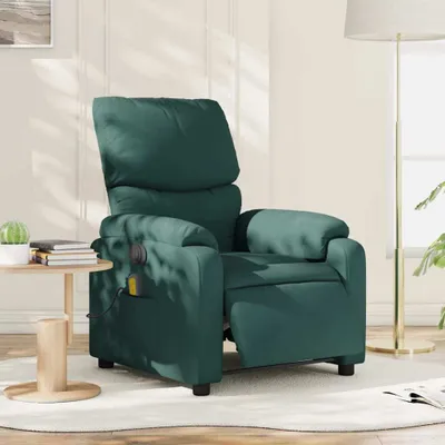 Produktbild von Massagesessel Fernsehsesel Elektrisch Dunkelgrün Stoff 3204818