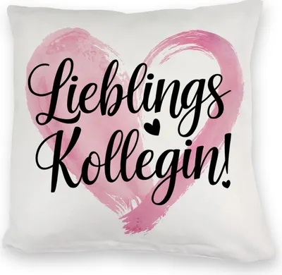 Produktbild von Lieblings Kollegin mit Herz Kuschelkissen
