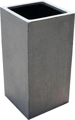 Produktbild von VIVANNO Pflanzkübel Fiberglas BLOCK Säule, Betongrau Beton-Design - 30x30x60 cm