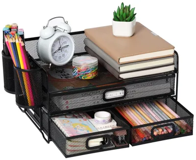 Produktbild von Elzusha – Multifunktionaler Schreibtischorganizer mit 3 Schubladen