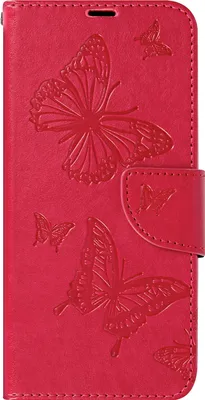Produktbild von Avizar, Etui für Samsung A35 5G Schmetterling Wallet mit Handschlaufe, Rosa