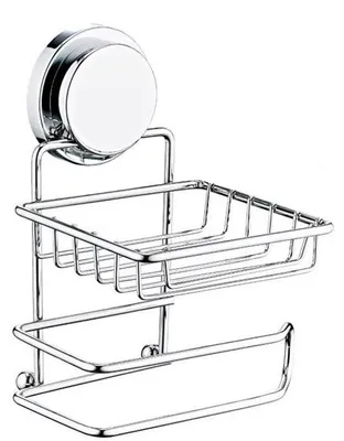 Immagine prodotto di Portarotoli metallici senza foratura con base in legno