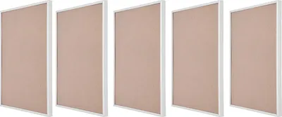 Image de Cadre pour affiches - A3 (42 x 29,7 cm) - Lot de 5 - Ouverture à l'avant - Film de protection antireflet - Profilé en aluminium - Argent