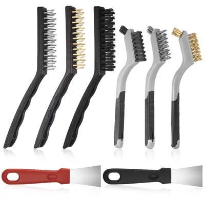 Immagine prodotto di Set di 8 spazzole metalliche e in nylon per la pulizia