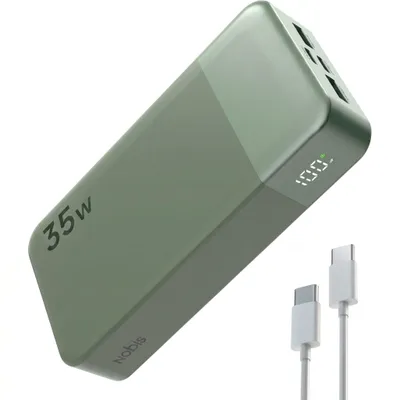 Produktbild von Powerbank 20000mAh 35W Schnellladen USB-C/A PD Externer Akku Tragbare Powerbank (5 V), Schnelllade Powerbank, LED Anzeig, für Laptop Smartphone Tablet