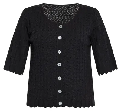 Produktbild von AODA damen strickjacke - schwarz, M